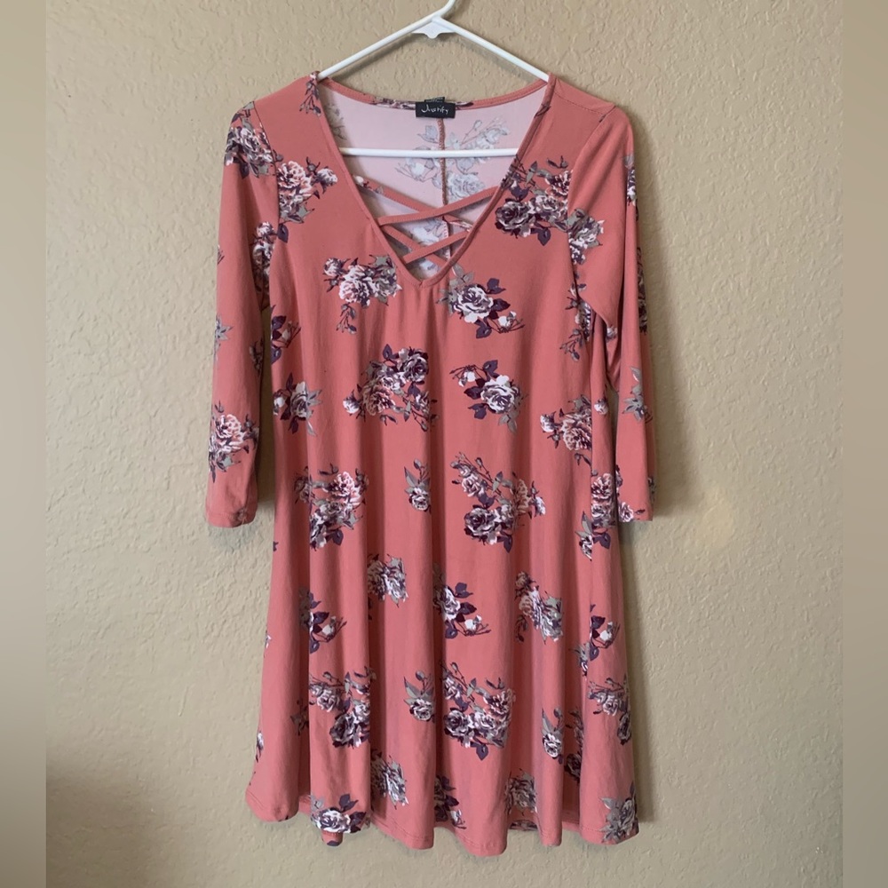 Pink floral dress